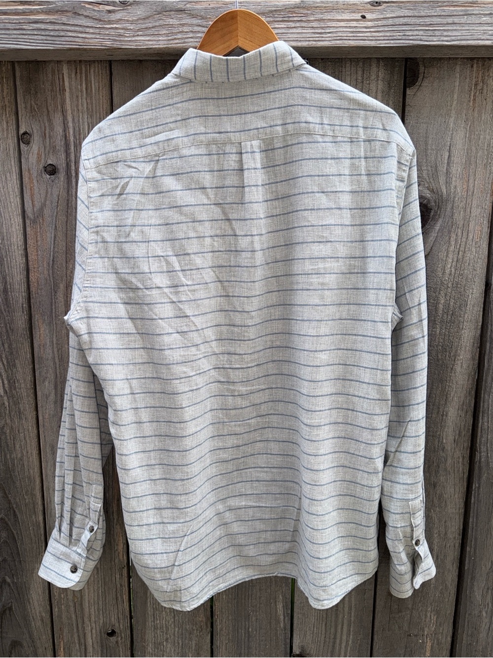MARINE Layer Stripe Button Front Long Sleeve Shirt Size Large - Picture 2 of 7
